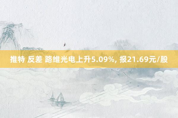 推特 反差 路维光电上升5.09%， 报21.69元/股