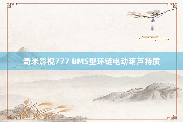 奇米影视777 BMS型环链电动葫芦特质