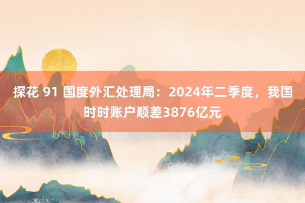 探花 91 国度外汇处理局：2024年二季度，我国时时账户顺差3876亿元