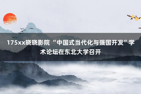 175xx晓晓影院 “中国式当代化与强国开发”学术论坛在东北大学召开