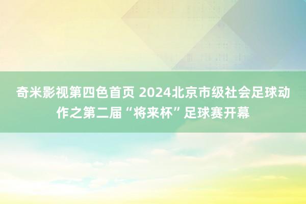 奇米影视第四色首页 2024北京市级社会足球动作之第二届“将来杯”足球赛开幕