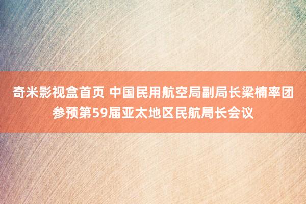 奇米影视盒首页 中国民用航空局副局长梁楠率团参预第59届亚太地区民航局长会议