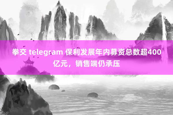 拳交 telegram 保利发展年内募资总数超400亿元，销售端仍承压