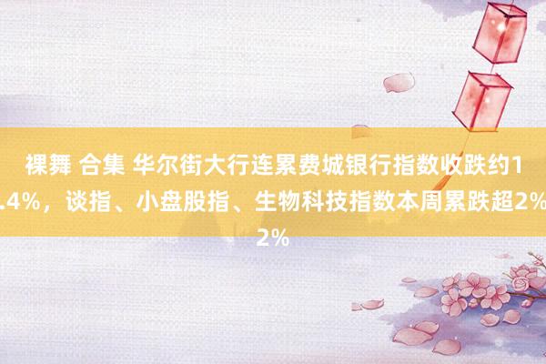 裸舞 合集 华尔街大行连累费城银行指数收跌约1.4%，谈指、小盘股指、生物科技指数本周累跌超2%