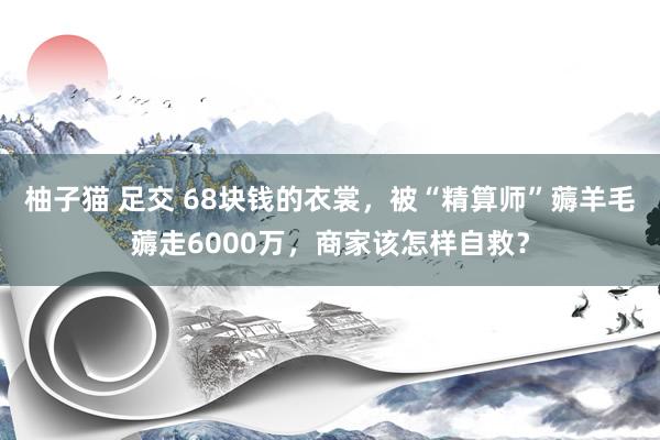 柚子猫 足交 68块钱的衣裳，被“精算师”薅羊毛薅走6000万，商家该怎样自救？