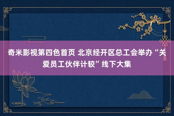 奇米影视第四色首页 北京经开区总工会举办“关爱员工伙伴计较”线下大集