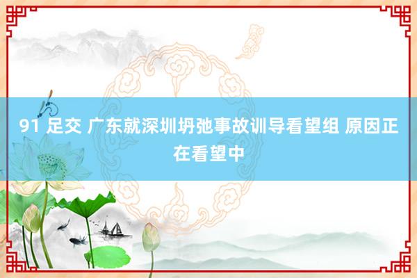 91 足交 广东就深圳坍弛事故训导看望组 原因正在看望中