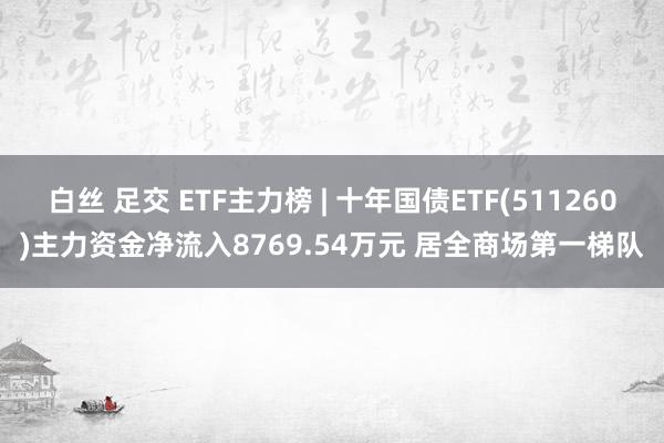 白丝 足交 ETF主力榜 | 十年国债ETF(511260)主力资金净流入8769.54万元 居全商场第一梯队