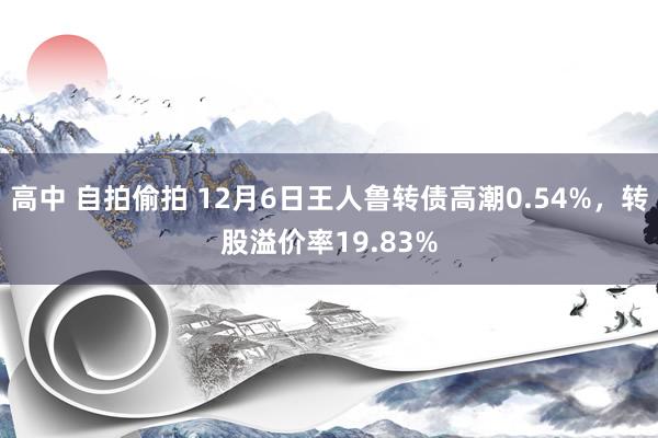 高中 自拍偷拍 12月6日王人鲁转债高潮0.54%，转股溢价率19.83%