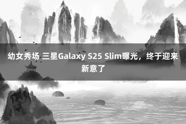 幼女秀场 三星Galaxy S25 Slim曝光，终于迎来新意了