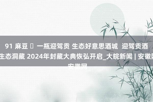 91 麻豆 ​一瓶迎驾贡 生态好意思酒城  迎驾贡酒·生态洞藏 2024年封藏大典恢弘开启_大皖新闻 | 安徽网