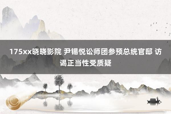 175xx晓晓影院 尹锡悦讼师团参预总统官邸 访谒正当性受质疑