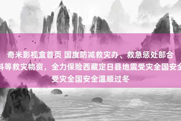 奇米影视盒首页 国度防减救灾办、救急惩处部合营转圜燃料等救灾物资，全力保险西藏定日县地震受灾全国安全温顺过冬