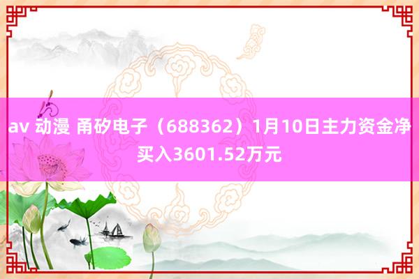 av 动漫 甬矽电子（688362）1月10日主力资金净买入3601.52万元