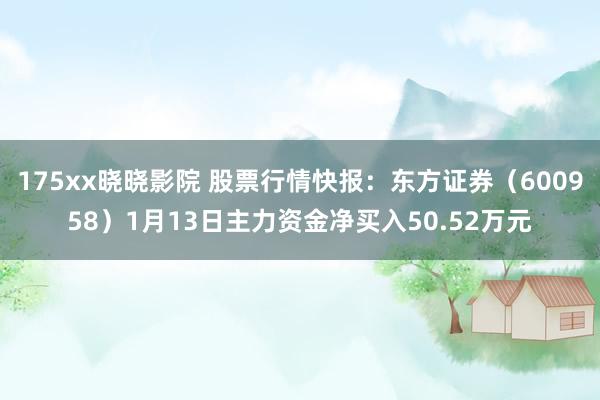 175xx晓晓影院 股票行情快报：东方证券（600958）1月13日主力资金净买入50.52万元