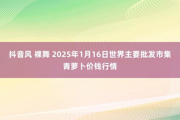 抖音风 裸舞 2025年1月16日世界主要批发市集青萝卜价钱行情